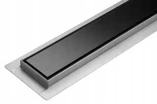 Lineárny odtok Wave Black Glass 80 cm